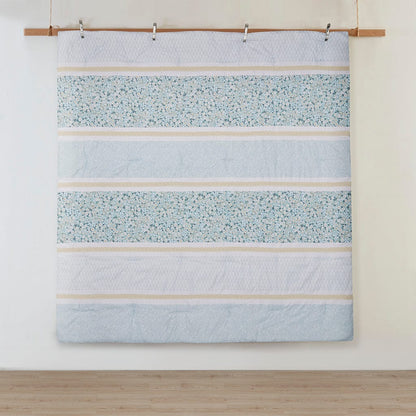 Aqua Polyester Seersucker Comforter Set - Full/Queen
