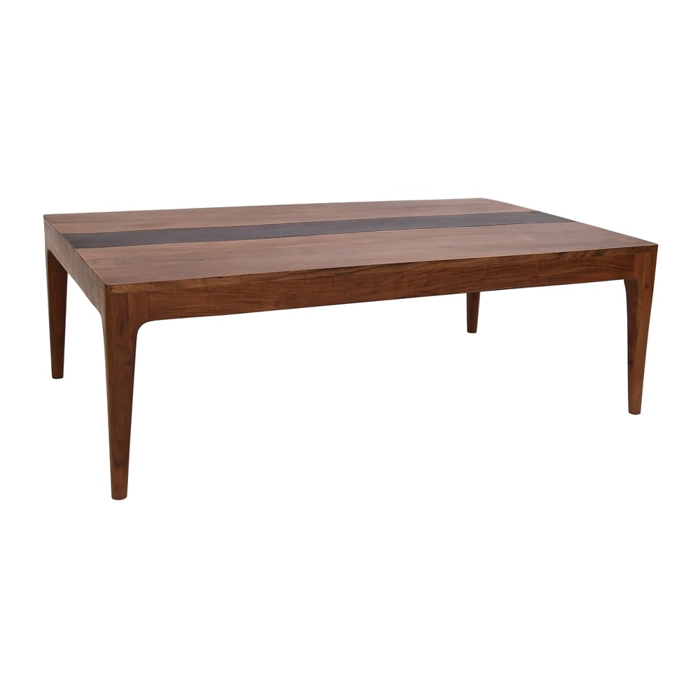 Acacia Wood Live-Edge Dining Table in Farmhouse Style for Living Room