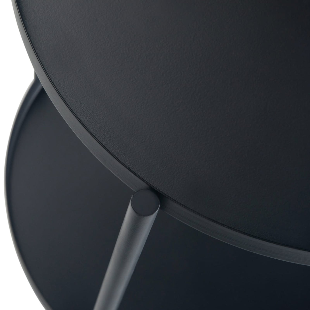 Black Metal End Table - 16.9 x 16.9 Inches