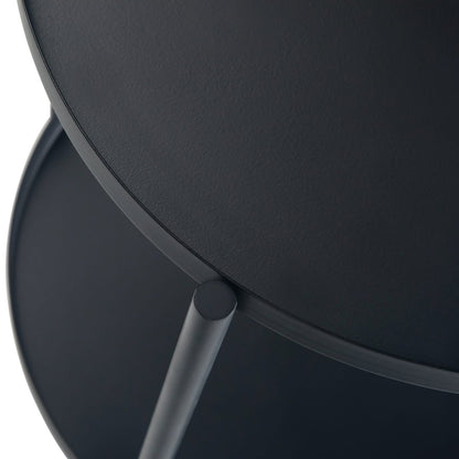 Black Metal End Table - 16.9 x 16.9 Inches