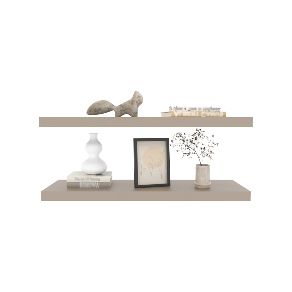 Floating Shelves Taupe - Display & Storage, 2-Piece Set