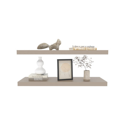 Floating Shelves Taupe - Display & Storage, 2-Piece Set