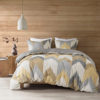 King Size Yellow Polyester Comforter Set