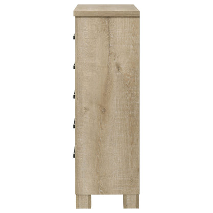 Sansome Weathered Oak 5-Drawer Chest - Bedroom Storage