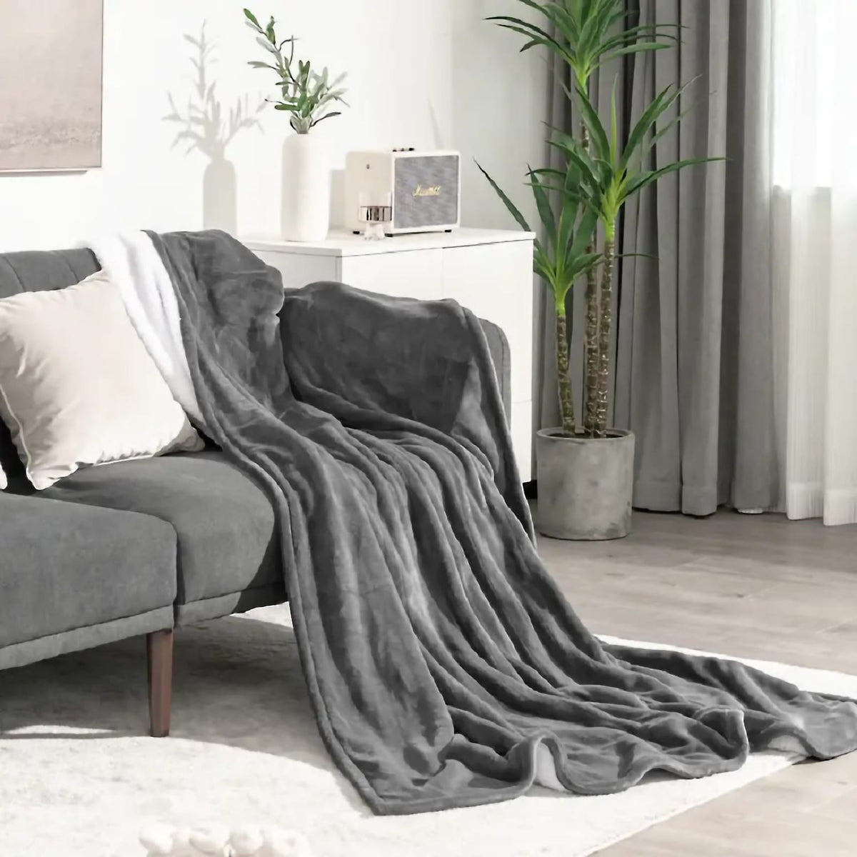 70x90 Grayish Flannelette Electric Blanket