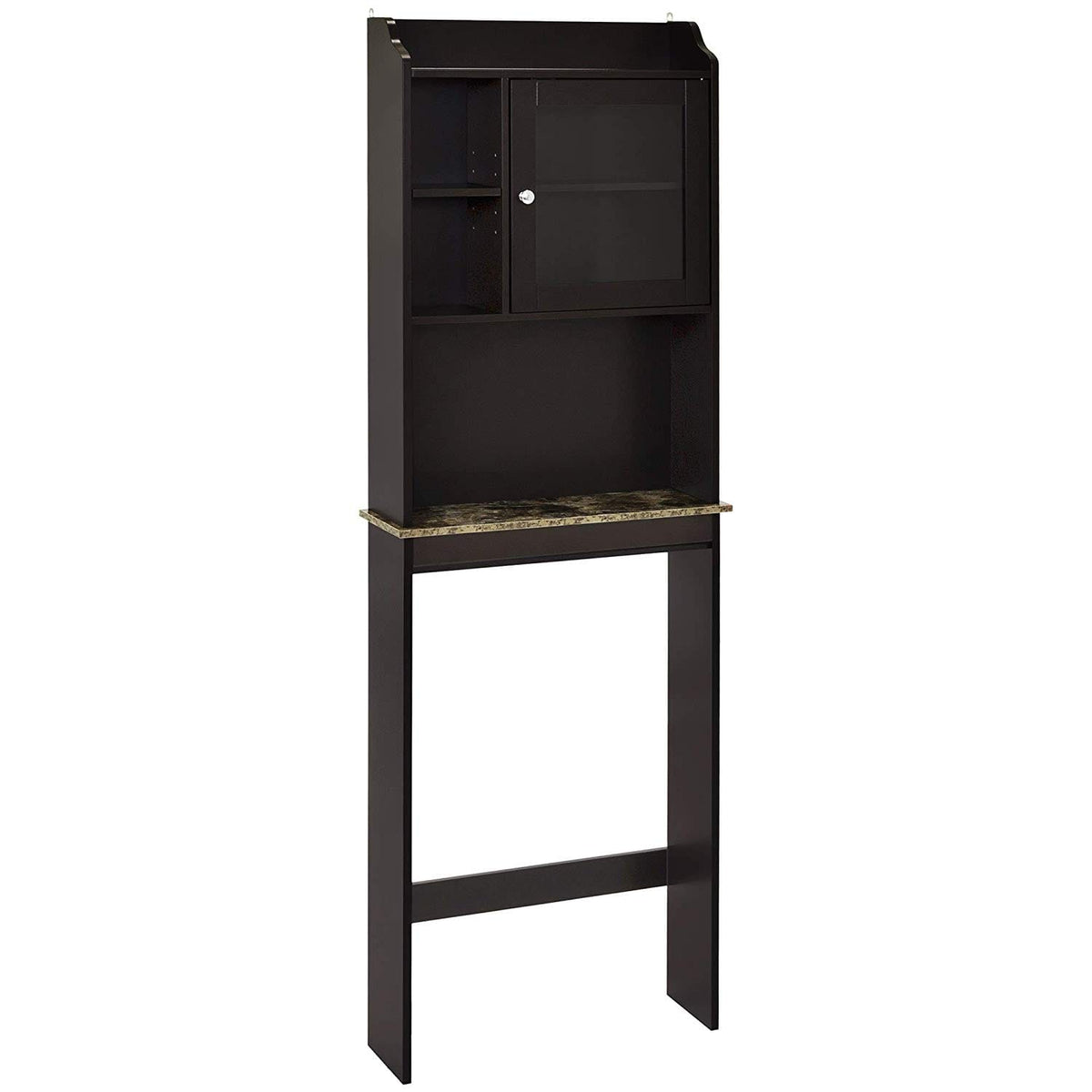 Espresso MDF Over Toilet Storage Cabinet - Bathroom Organizer
