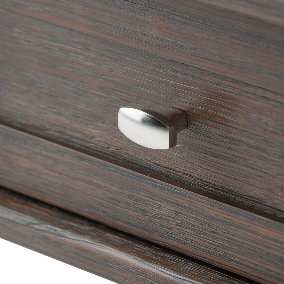 Warm Shaker End Table - Dark Brown Wood Storage Side Table
