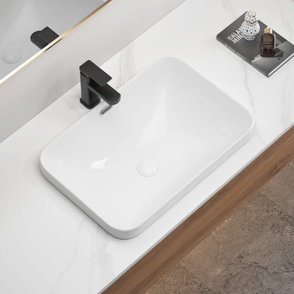 Milk White Ceramic Undermount Bathroom Sink for Vanity Upgrade