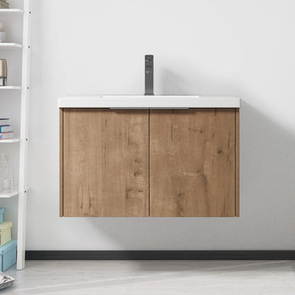30 Inch Imitative Oak Soft-Close Bathroom Vanity Cabinet
