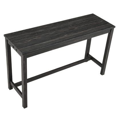 Industrial Bar Table Set with 4 Bar Stools