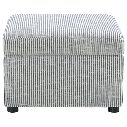 Merced Grey Upholstered Lift Top Storage Ottoman - 24" x 19.5"
