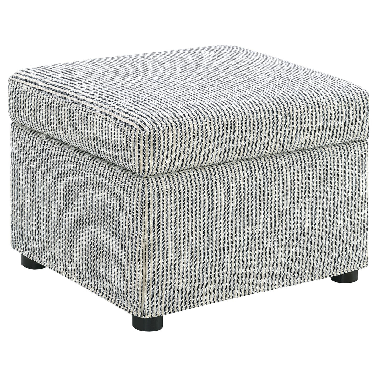 Merced Grey Upholstered Lift Top Storage Ottoman - 24" x 19.5"