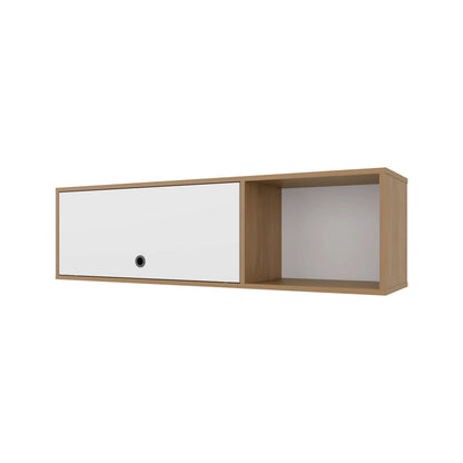 White Natural Oak Wall Mounted Cabinet