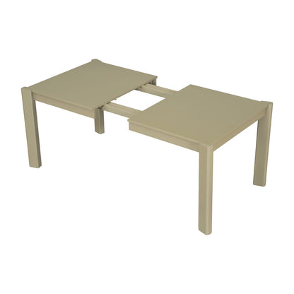 Expandable Farmhouse Dining Table - Walnut/Gold, 59-73 Inch for Dining Room