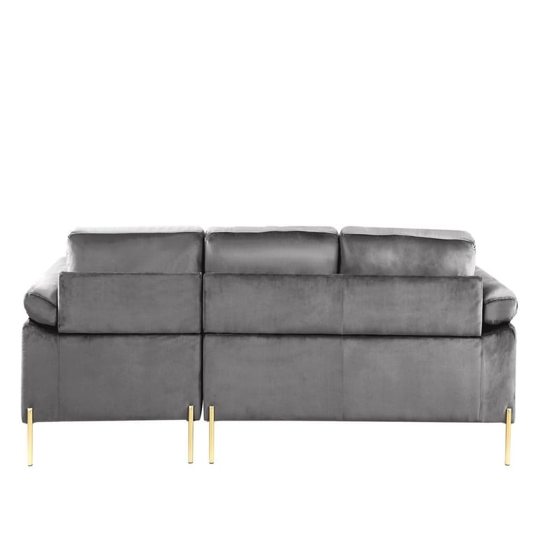 Gray Velvet 3 Seat Sofa - 51.6" L for Living Room Apartments