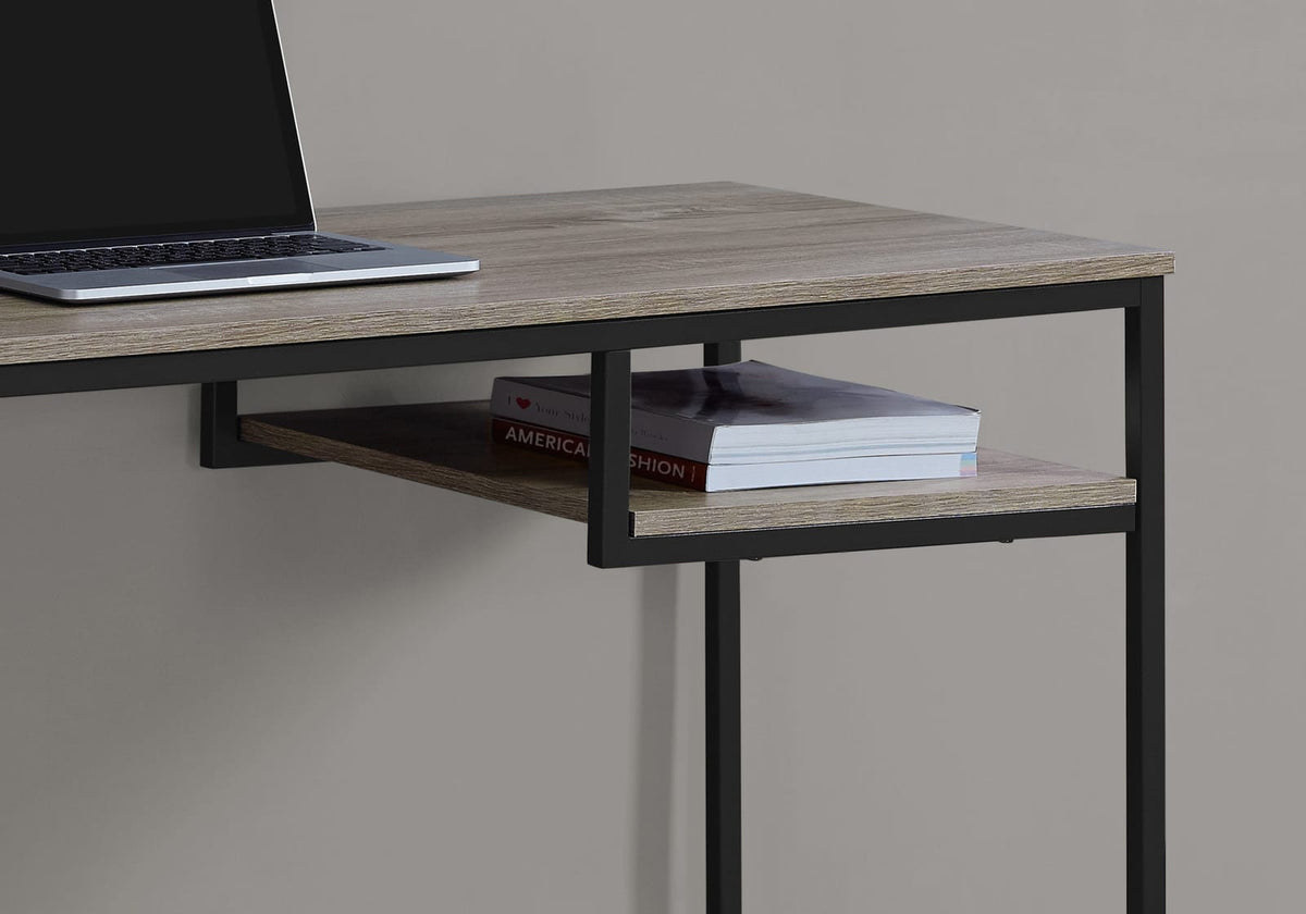 Taupe MDF Computer Desk - 48" Work Surface for Home Office