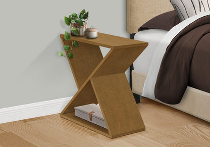 Taupe MDF Accent Table - 24 Inch Nightstand for Living Room
