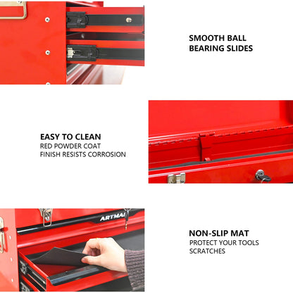 20 Inch Steel Tool Box with Drawers - Tool Storage Organizer