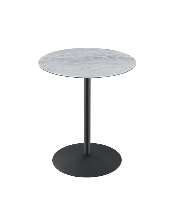Cirillo End Table - Gray Marble Glass Top for Living Room