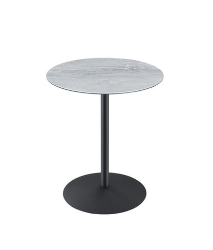 Cirillo End Table - Gray Marble Glass Top for Living Room