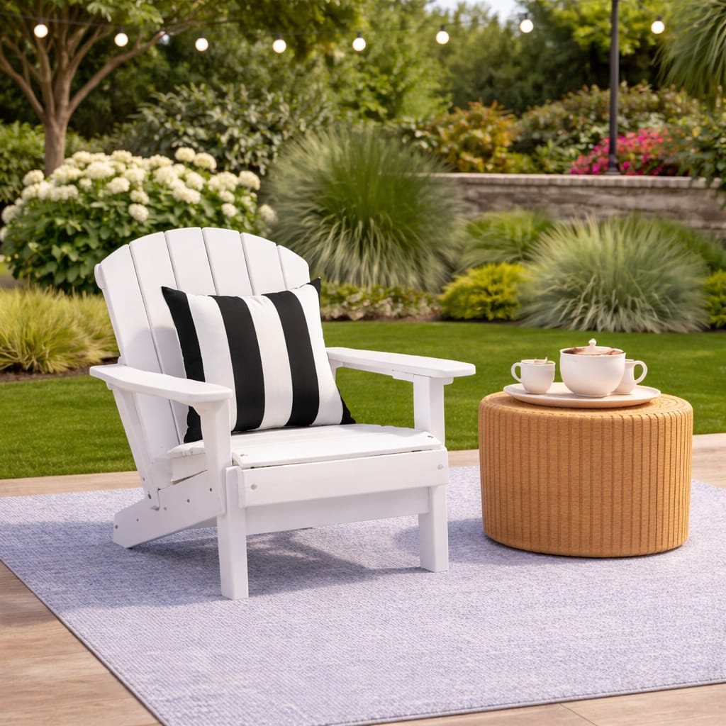 Black Polyester Outdoor Throw Pillows - 2 Pack 18x18 Inch