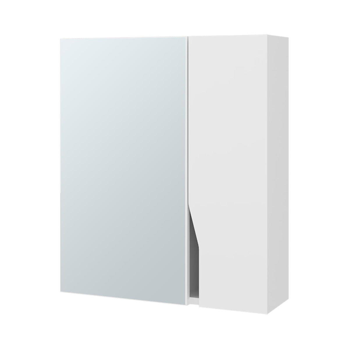 White Medicine Cabinet - 5 Shelf Storage for Bathroom