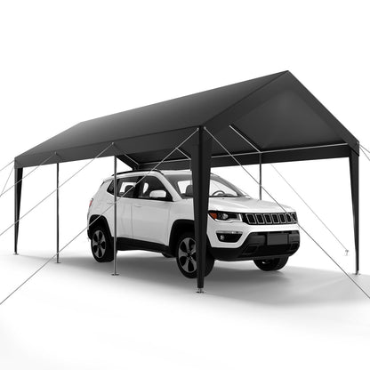 10x20 Ft Iron Gray Carport - Outdoor Storage Shelter