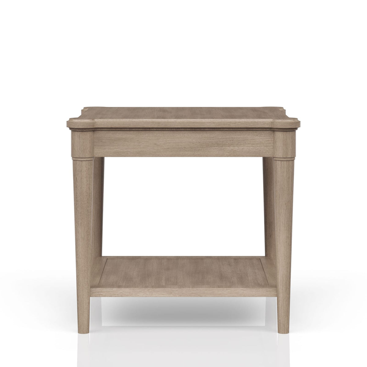 Sand Finish End Table with Storage Drawer for Living Room