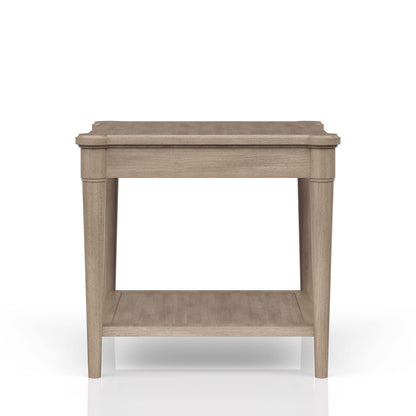 Sand Finish End Table with Storage Drawer for Living Room