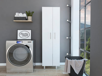 Living Room White Freestanding Particle Board Cabinet for Kitchen Cleaning Storage