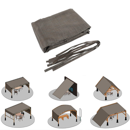 13 x 7.7 Inch Brown Pergola Shade Cover - Outdoor Canopy