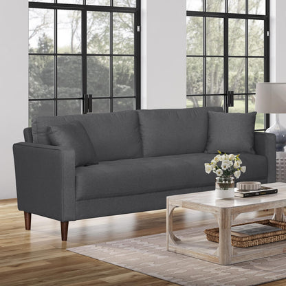 Contemporary Gray Sofa - 2 Seat Plush Comfort for Living Room