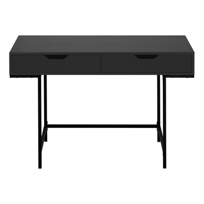 Black Computer Desk with Storage Drawers - 48" L for Home Office
