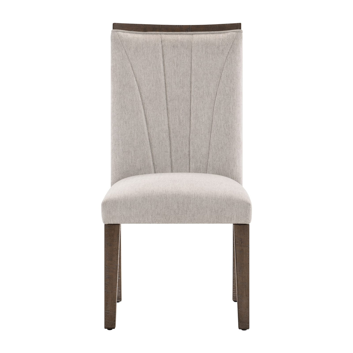Contemporary Wooden Dining Chairs Set of 2 in Brown