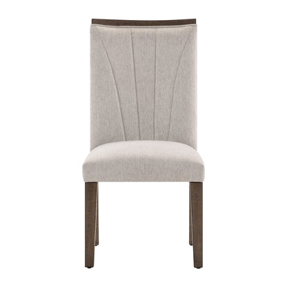 Contemporary Wooden Dining Chairs Set of 2 in Brown