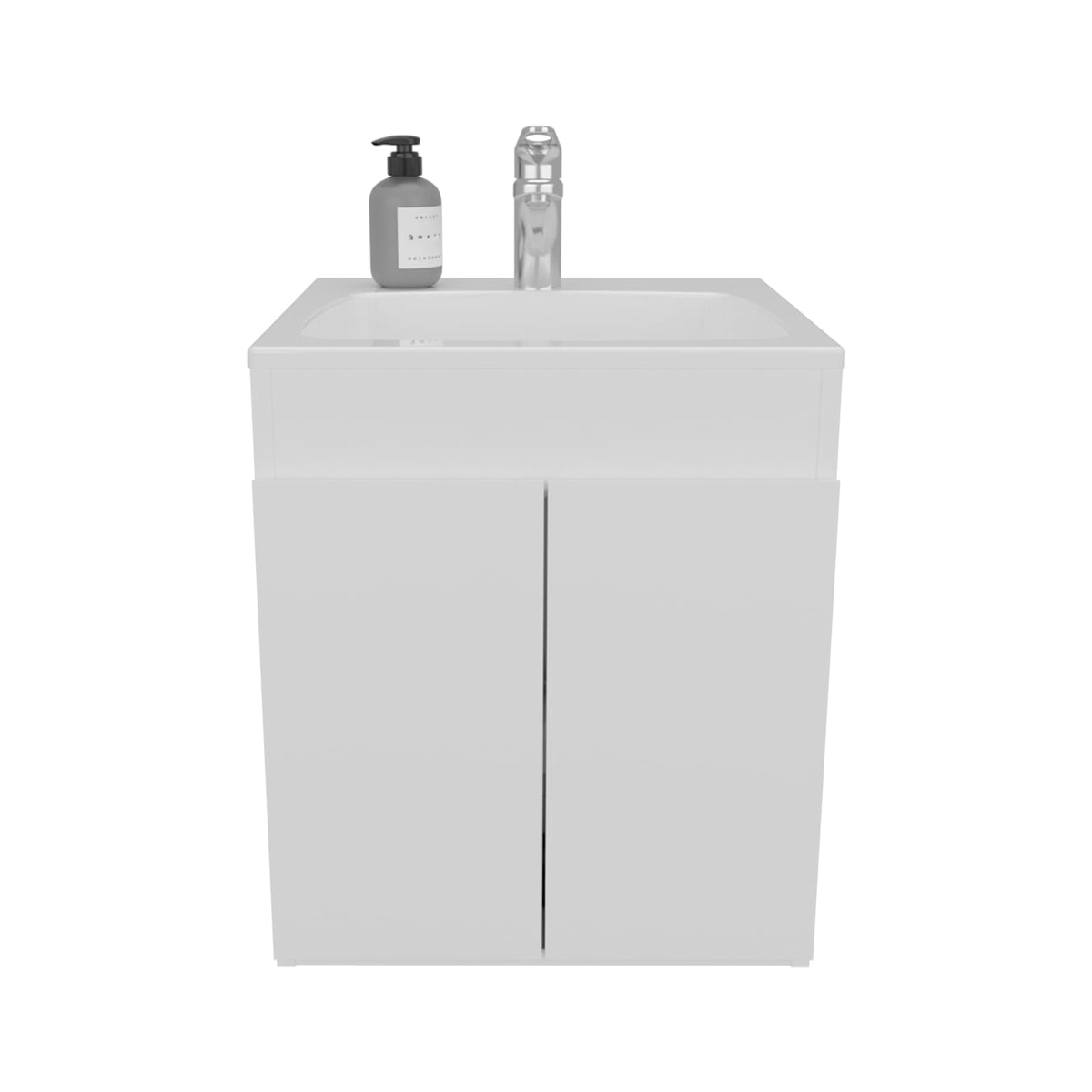 Bathroom Vanity 20.8" H, 2 Doors, White - Bathroom Storage