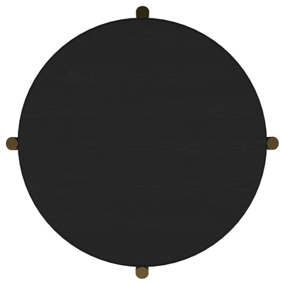 Benson Black Round End Table - Coastal Style Storage