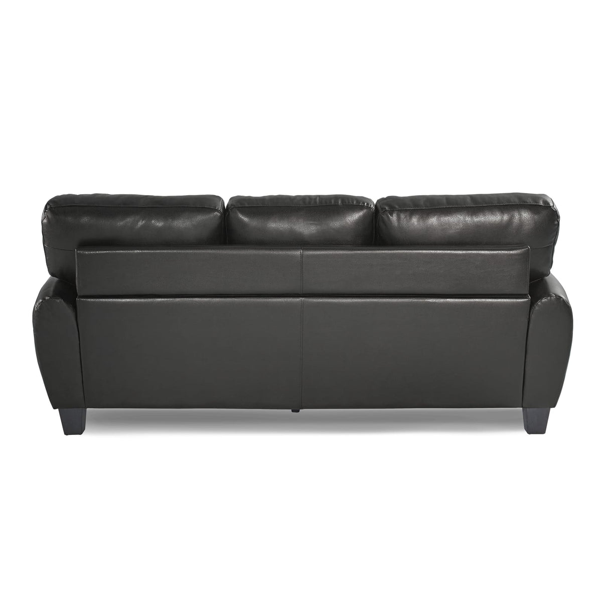 Modern Black Sofa - 3 Seat Contemporary Style for Living Room