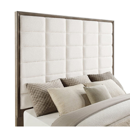 King Size Taupe Wood Bed Frame Bedroom