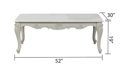 Tuscan Coffee Table - Silver Grey Wood Desk