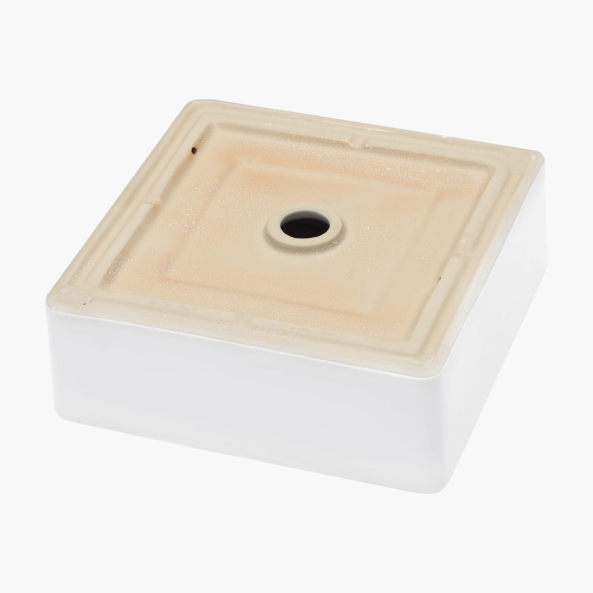 Modern White Ceramic Square Vessel Sink for Bathroom Renovation