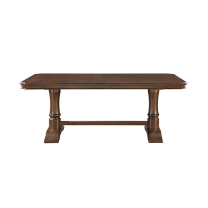 Cherry Wood Dining Table Set Seats 4 with Extension Leaf