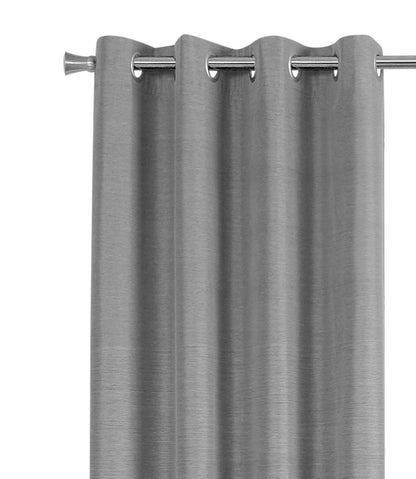 Grey Polyester Blackout Curtains 2 Panels 52" x 95" Grommet Top