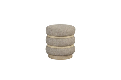Beige Upholstered Accent Chair with Driftwood Base for Guest Rooms for Living Room
