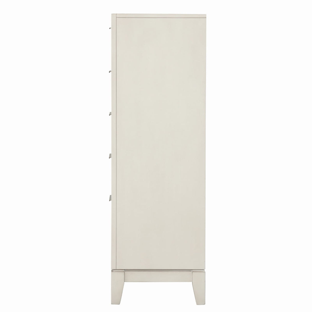 Antique White Solid Wood Chest - Transitional Bedroom Dresser