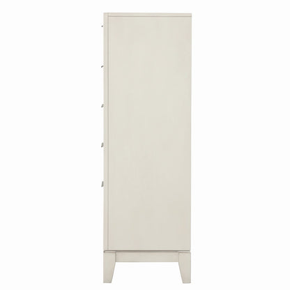 Antique White Solid Wood Chest - Transitional Bedroom Dresser