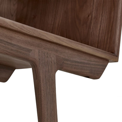 63" Walnut Wood Media Cabinet - Contemporary Storage