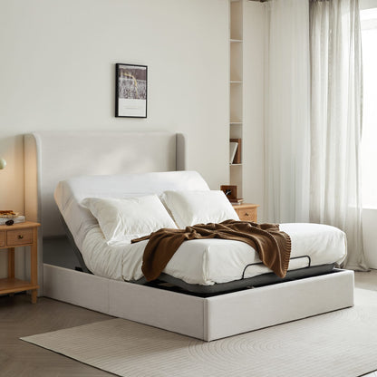 Caron 4.0 Adjustable Queen Bed Frame - Black+Gray