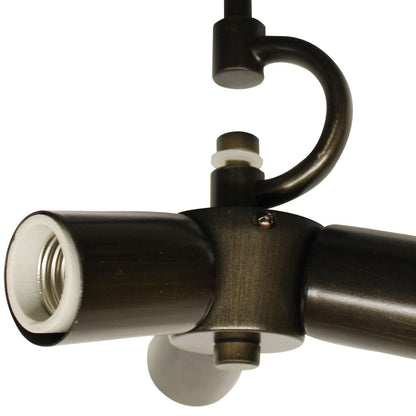 Oil-Rubbed Bronze Linen Pendant Light Fixture - 3 Lights