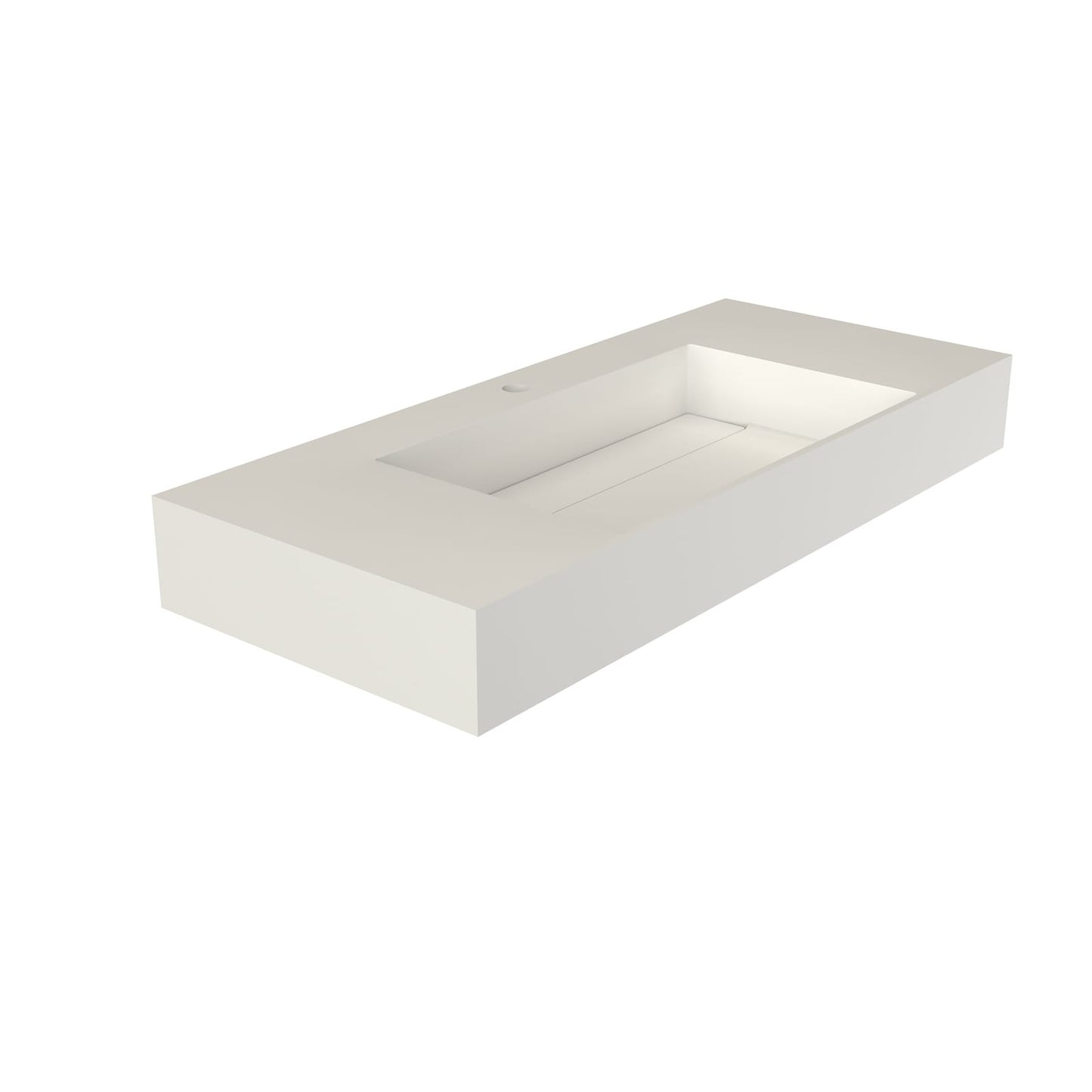 42 Inch Solid Surface Bathroom Vanity - White